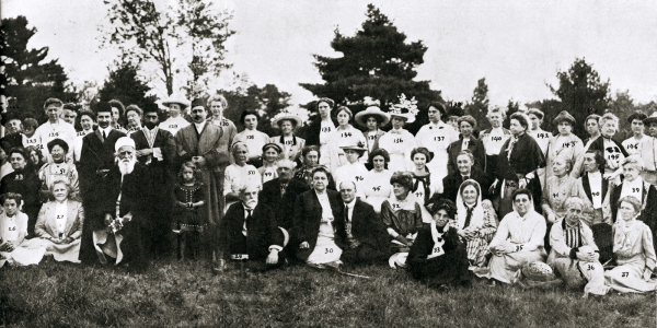 In 1912, Abdul-Baha, leader of the Baha'i faith, visited Greenacre, a religious community in Maine founded by Sarah Farmer.
